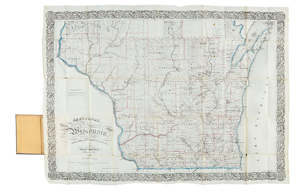 (WISCONSIN.) Chapman, Silas. Sectional Map of Wisconsin with the most recent surveys.